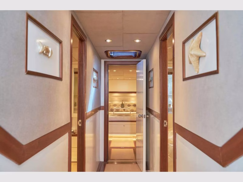 Grand Sailor gulet interior lower deck hallway