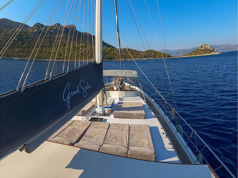 Grand Sailor gulet outdoor fore deck sunbeds
