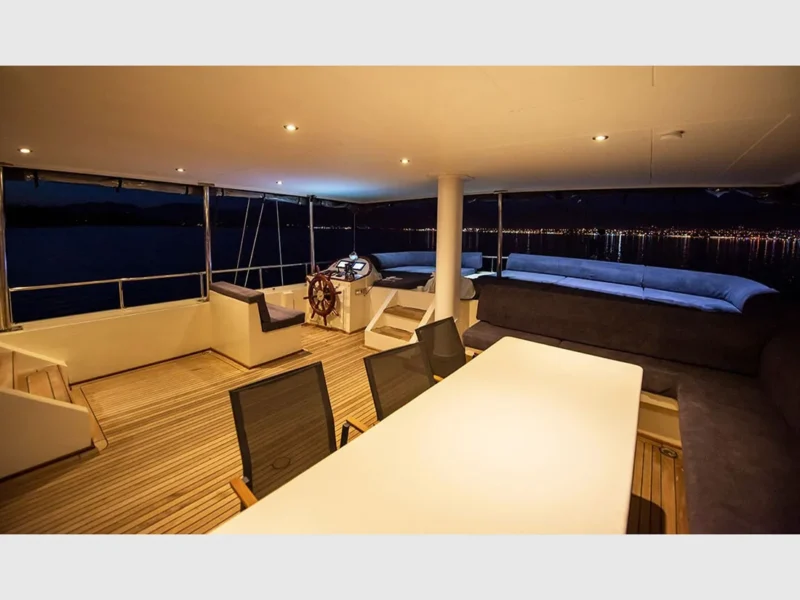 Buse by FRZ gulet outdoor upper deck wide angle
