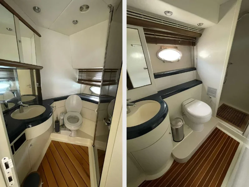 Sunseeker Manhattan 74 motor yacht Radiant interior bathrooms