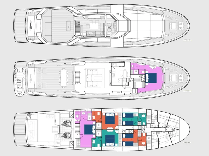 Angels motor yacht deck plan layout