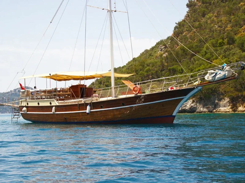 day trip Gocek gulet tour, exterior from starboard side