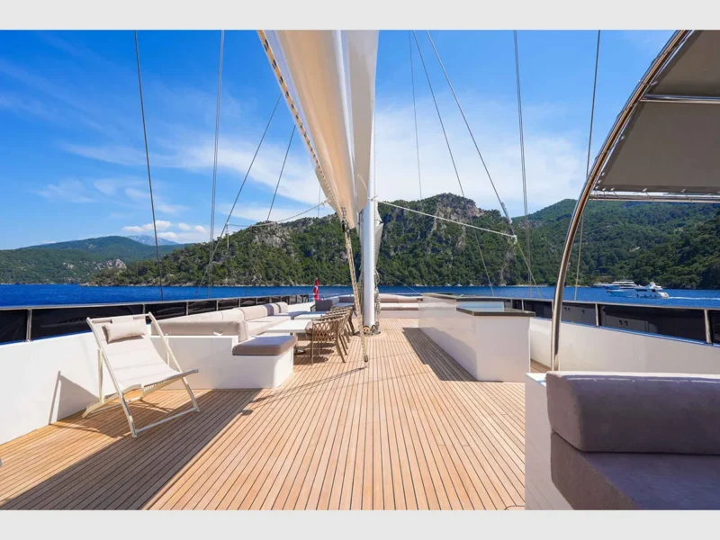 King of The Sea gulet luxury charter yacht outdoor upper deck