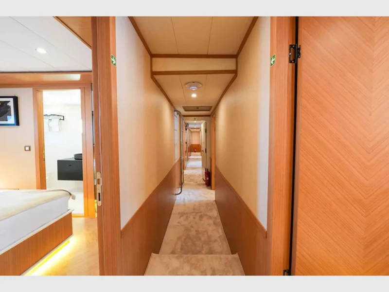 King of The Sea gulet luxury charter yacht interior lower deck corridor