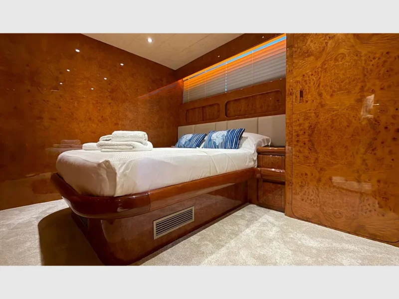 Admiral 115 Poseidon charter motor yacht interior double cabin