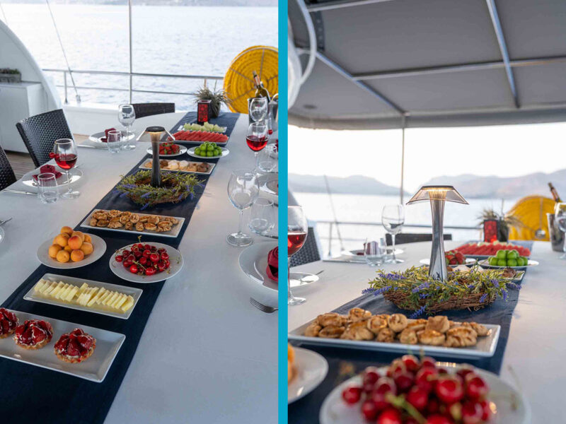 Gulet Bella Mare şefin sunumlarından örnekler