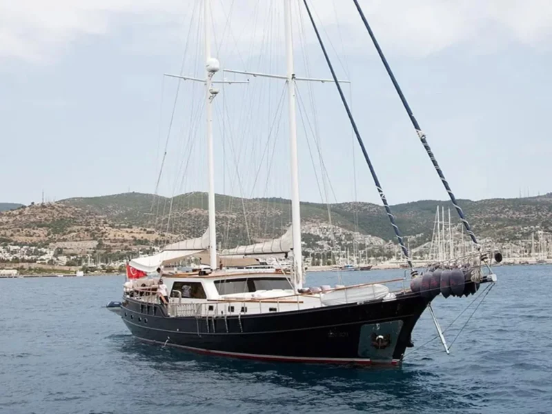 Didi gulet Bodrum'da demirde