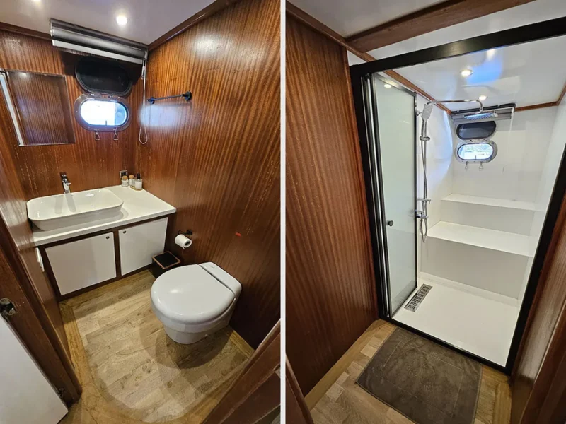 Gulet Arni master kabin banyo iç tasarım