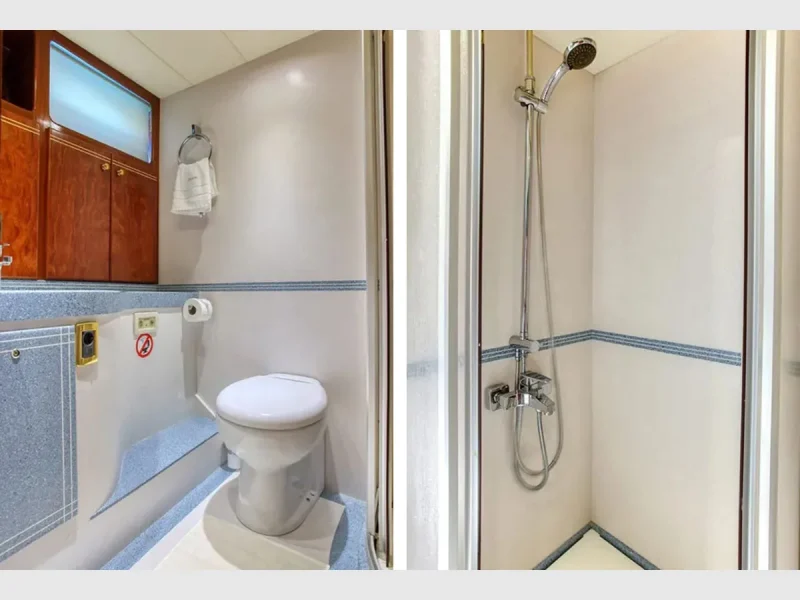Julem-1 motoryat iç mekan baş VIP kabin banyo