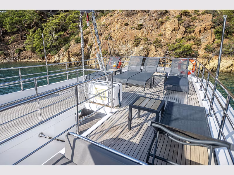 Gulet Maske-5 dış mekan üst güverte flybridge