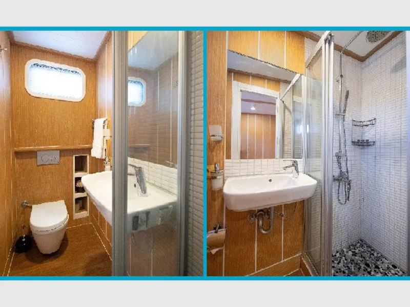 Oğuz Bey gulet iç mekan double kabin 1 banyo