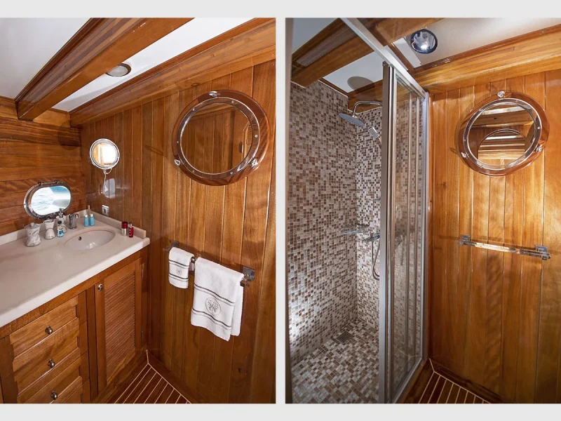 Parss gulet iç mekan kıç grand master kabin banyo