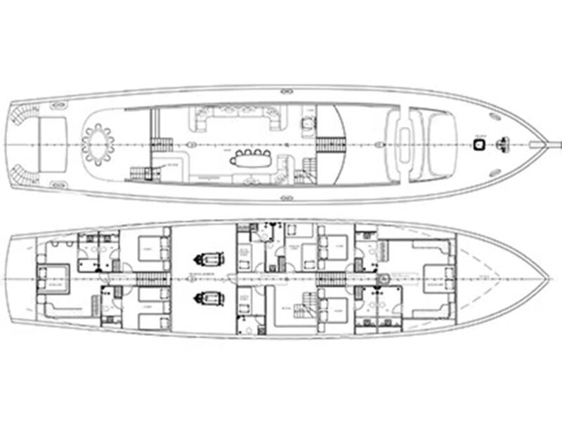 Queen of Makri deck plan cabin layout