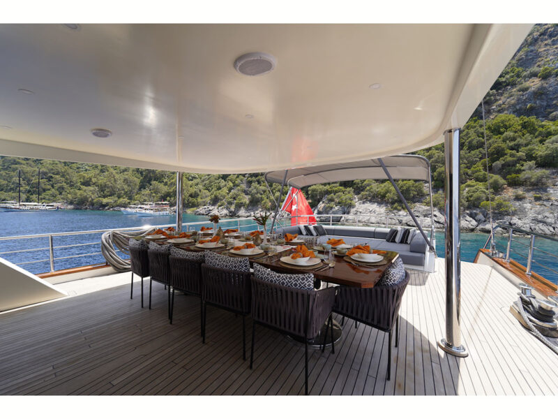 Queen of Makri outdoor aft deck