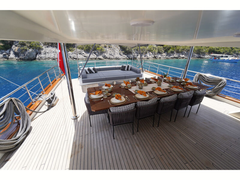 Queen of Makri outdoor aft deck