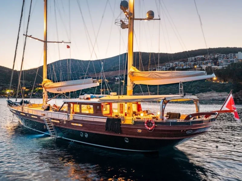 Vay gulet dış çekim sancak kıç omuzluk
