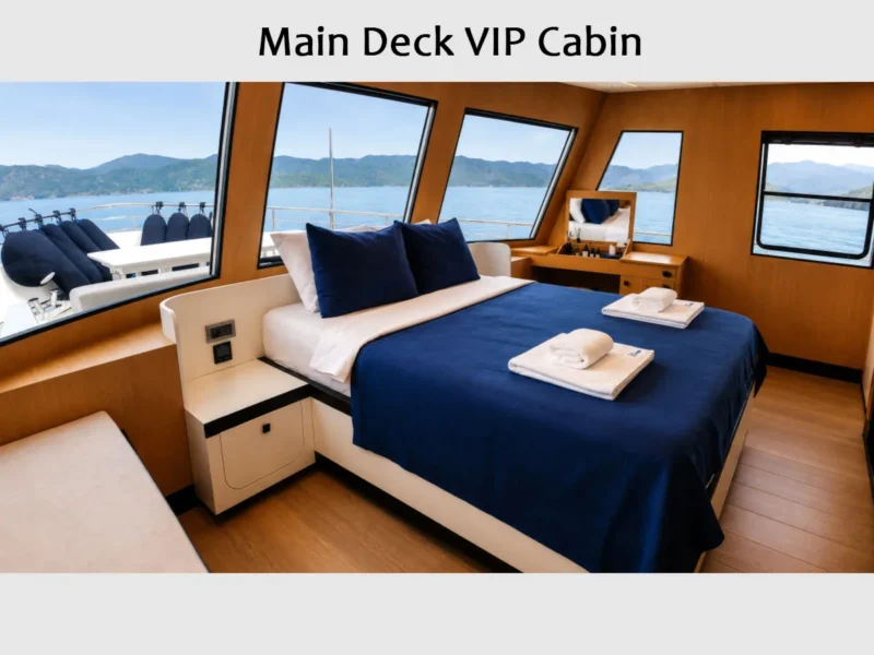 Beluga 1 trawler iç mekan ana güverte VIP kabin