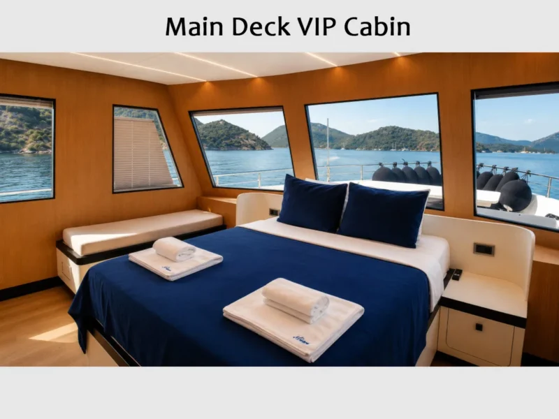 Beluga 1 trawler iç mekan ana güverte VIP kabin