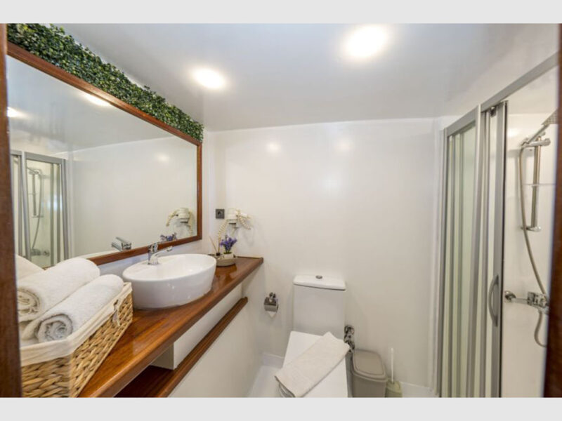 gulet Holiday 10 kiralık yat iç mekan kıç double kabin banyo