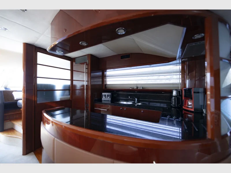 Bormus-2 Princess 21M motoryat iç mekan mutfak bar