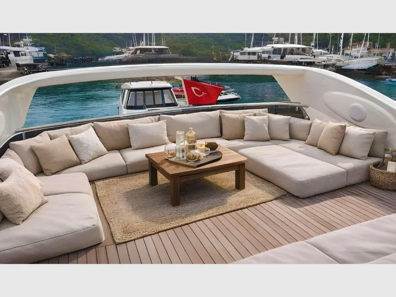 Sunseeker Manhattan 74 kiralık motoryat Radiant dış mekan üst güverte (flybridge) oturma lounge alanı