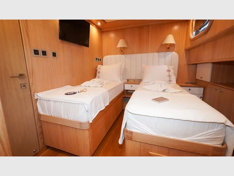 Perla Del Mar gulet iç mekan twin kabin 1