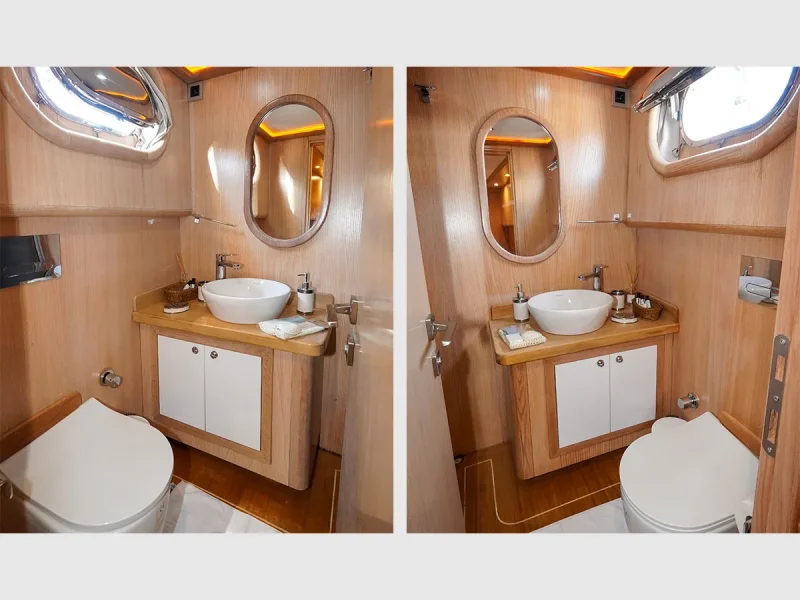 Perla Del Mar gulet iç mekan twin kabin 3 banyo